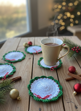 Load image into Gallery viewer, Christmas Wreath Coasters Lifestyle 2
