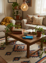 Load image into Gallery viewer, Cyan Crochet Wallet Yellow Fish Bohemian Coffee Table
