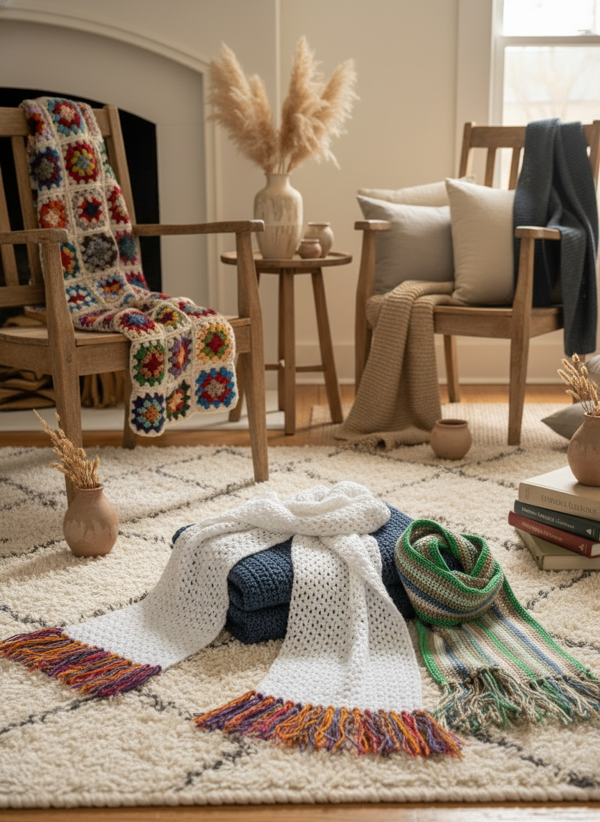 Handmade Crochet Scarves Collection Banner