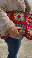 Load and play video in Gallery viewer, Granny Squares Winter Crochet clutch

