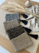 Load image into Gallery viewer, Raffia Crochet Pouch with Lifestyle Background
