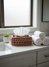 Load image into Gallery viewer, Tissue box cover on bathroom vanity
