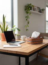 Load image into Gallery viewer, Tissue box cover on office desk
