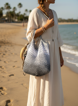 Load image into Gallery viewer, Woman Holding Black &amp; White Bag
