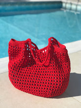 Load image into Gallery viewer, Crochet Polyester Net Summer Bag or Beach Bag
