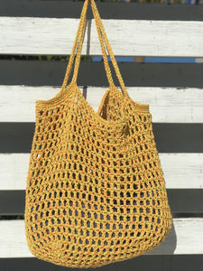 Cotton Crochet Net Summer Bag - Lightweight Beach Tote | CKKoetter Accessories