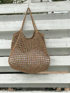 Cotton Crochet Net Summer Bag - Lightweight Beach Tote | CKKoetter Accessories