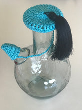 Load image into Gallery viewer, Turquoise Lebanese Tarboosh Crochet Ibriq Cover
